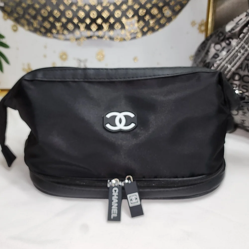 Authentic CHANEL Silver Rue de Cambon Unlimited Bag Travel Bundle